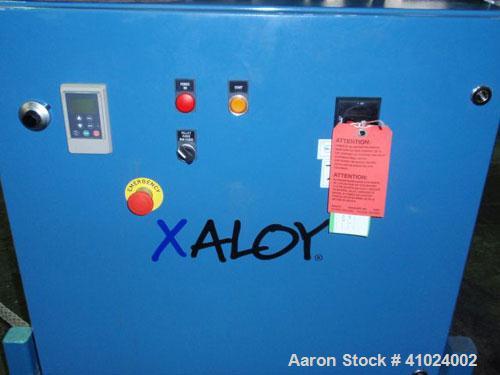 Used Xaloy Water Ring Pelletizer, Model WRP-12I 12V. Consisting of: 2 hp, 230/460 volt die face cutter with VFD controller, water ring adapter, stainless steel dewatering screen, 3 hp 230/460 volt sp...