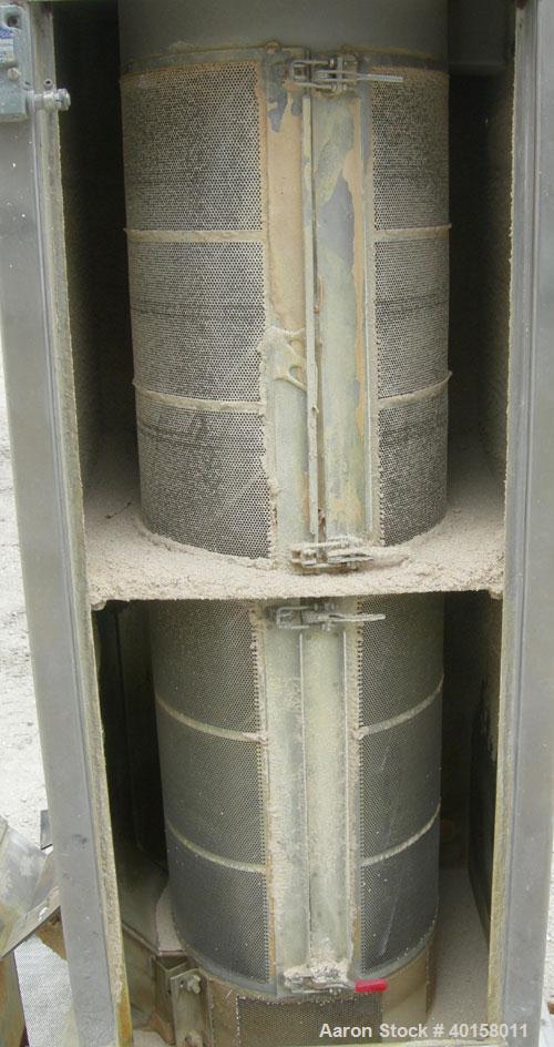 Used Beringer water ring pelletizer, model WRP12V. (1) cutting head driven by a 2 hp motor, no blade; (1) 3 hp spin dryer; (1) blower; (1) water slide with holding tank and pump, and (1) control pane...