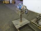 Used Underwater Pelletizing Head. No blades, driven by a 5hp, 3/60/230/460 volt, 3450 rpm motor. Mounted on a cart with wheels. Includes a water chamber, filter, hopper.