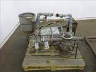 Used Underwater Pelletizing Head. No blades, driven by a 5hp, 3/60/230/460 volt, 3450 rpm motor. Mounted on a cart with wheels. Includes a water chamber, filter, hopper.