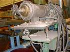 USED: Gala model 6D underwater pelletizer mounted on a stand with casters, with 5 hp AC motor and variable speed drive control with cutter and hub assembly. No tempered water system or dryer. 1988 vi...