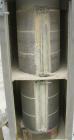 Used Beringer water ring pelletizer, model WRP12V. (1) cutting head driven by a 2 hp motor, no blade; (1) 3 hp spin dryer; (1) blower; (1) water slide with holding tank and pump, and (1) control pane...