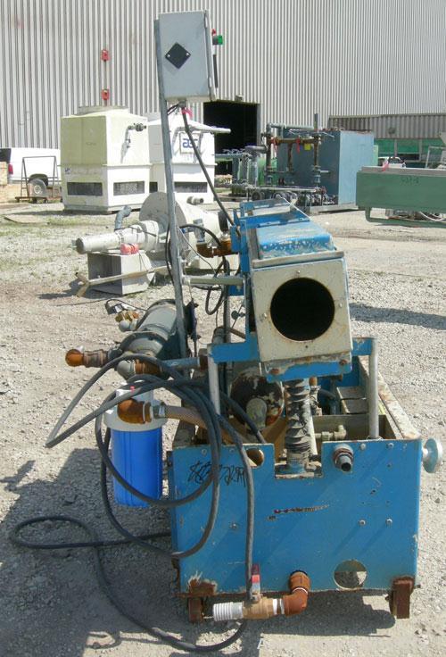 Used RDN vacuum sizing tank, model 2D-1V-1T-6, 304 stainless steel. 8" wide x 7.5" deep x 72" long. (1) section with a cover. 4" diameter end openings. Includes holding tank, heat exchanger, 1-1/2 hp...