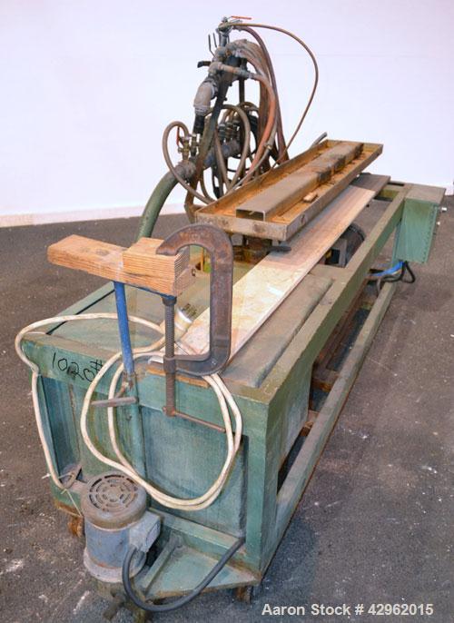 Used Vacuum Calibration Table Consisting Of: (1) 11-1/2" Wide x 59-5/8" long  x 1-3/4" deep vacuum table section; (1) stainless steel pan; (1) Vacuum pump, driven by a 5hp, 3/60/208-230/460 volt, 175...