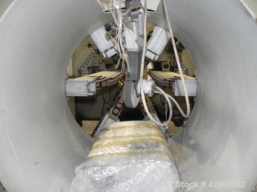 Used Battenfeld 24’’ Maximum Diameter PVC Pipe Extrusion Line. Consisting of: (1) Battenfeld 168 mm counter-rotating twin screw extruder, model BEX-2-168/28, serial# 9621-61, built 2000. Electrically...
