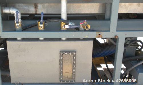 Used Crown Vacuum Calibrating Table, Model CMZDY. Stainless steel pan 24" wide x 231" long x approximately 3-3/4" deep. 2. The dies are connected with aluminum alloy “T” guiding rails and bolts. Incl...