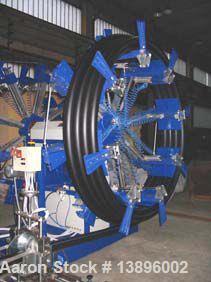 Used Pipe Extrusion Line, capacity 441 lbs/hour (200 kg/h), 160 hp/120 kW, handles pipe diameters 1.58", 2.95", 3.54", 4.33", 4.92", 5.51" and 6.30" (40, 75, 90, 110, 125, 140 and 160 mm). Comprised ...