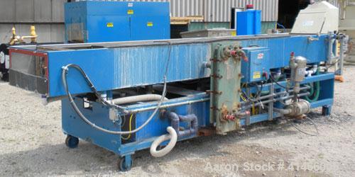 Used RDN Vacuum Calibration Tank, Model 8D-1V-2T-15S, 304 stainless steel. 34" wide x 14-1/2" deep x 192" long. No top covers. Includes holding tank, heat exchanger, centrifugal pumps, and an Allen B...
