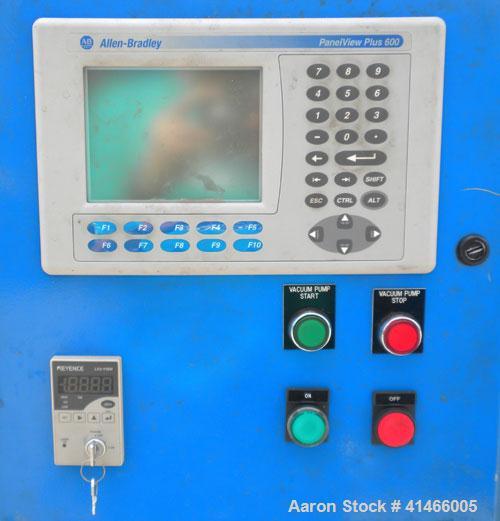 Used RDN Vacuum Calibration Tank, Model 8D-1V-2T-15S, 304 stainless steel. 34" wide x 14-1/2" deep x 192" long. No top covers. Includes holding tank, heat exchanger, centrifugal pumps, and an Allen B...