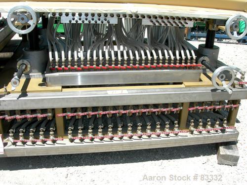 USED: Royal Machine vacuum calibration table, model 004. Consisting of: (1) 42" wide x 69" long vacuum table section; (1) stainless steel pan; (2) Pompetravaini model 65-45011-C/GH-Z vacuum pumps, ea...