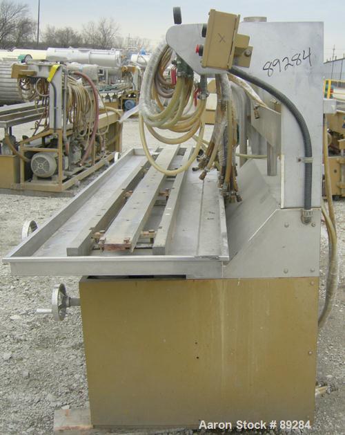 Used Royal Machine Vacuum Calibration Table, model 004, consisting of: (1) 26" wide x 118" long x 2" deep 304 stainless steel pan; (2) vacuum pumps, each driven by a 20 hp, 3/60/575 volt, 1750 rpm mo...