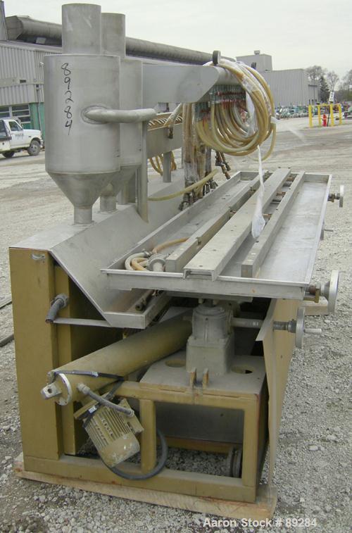 Used Royal Machine Vacuum Calibration Table, model 004, consisting of: (1) 26" wide x 118" long x 2" deep 304 stainless steel pan; (2) vacuum pumps, each driven by a 20 hp, 3/60/575 volt, 1750 rpm mo...