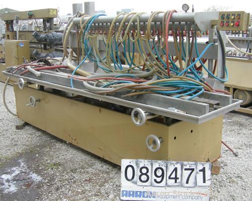 USED: Royal Machine vacuum calibration table, model 004, consisting of (1) 26" wide x 118" long x 2" deep stainless steel pa...