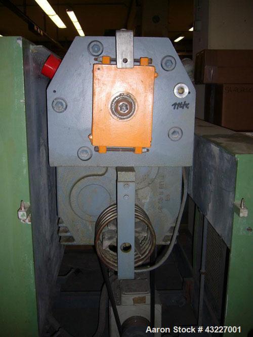 Used Profile Extrusion Line, maximum capacity 242 lbs/hour (110 kg/hour), main motor 76 hp (57 kW).Comprised of:(1) Extruder, Weber DS 6.5, L/D 60-17.(1) Battenfeld K 160 V3 calibration table.(1) Bas...