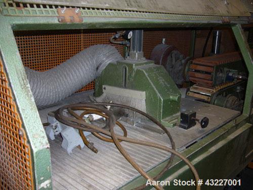 Used Profile Extrusion Line, maximum capacity 242 lbs/hour (110 kg/hour), main motor 76 hp (57 kW).Comprised of:(1) Extruder, Weber DS 6.5, L/D 60-17.(1) Battenfeld K 160 V3 calibration table.(1) Bas...