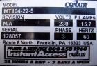 Used Conair Vacuum Sizing Tank, Model MT104-22-5, 304 Stainless Steel. 12
