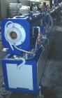 Used Pipe Extrusion Line, capacity 220 lbs/hour (100 kg/h), 106.7 hp/80 kW drive, water cooling, pipe diameters 0.79