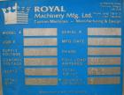 Used Royal Machine Vacuum Calibration Table, model 004, consisting of: (1) 26