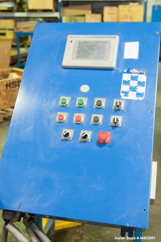 Used Rotary Vacuum Forming Machine, Model 3660.  3 Station, max forming area 40" x 57.5", top platen stroke 24", bottom platen stroke 24", air platen drives, Allen Bradley controls, Continental solid...