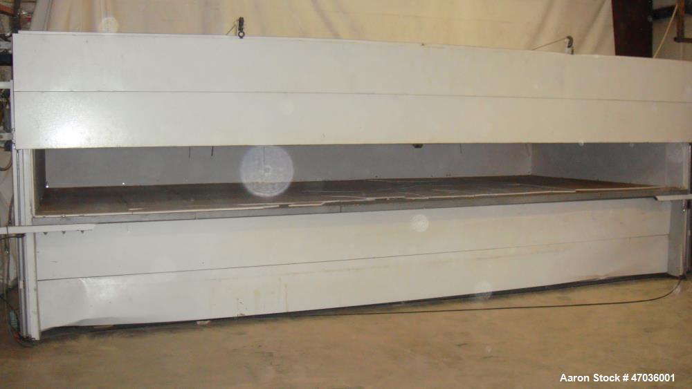 Used- Vacuum Forming Machine for Making Signs. 4 zones, approximately 500 gallon vacuum tank. Opening dimensions 244" length...