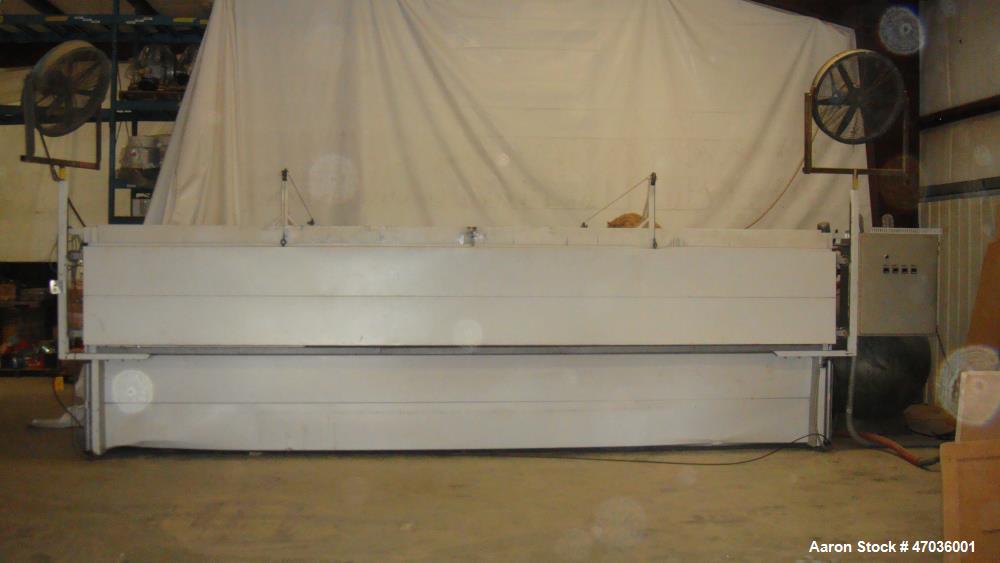 Used- Vacuum Forming Machine for Making Signs. 4 zones, approximately 500 gallon vacuum tank. Opening dimensions 244" length...