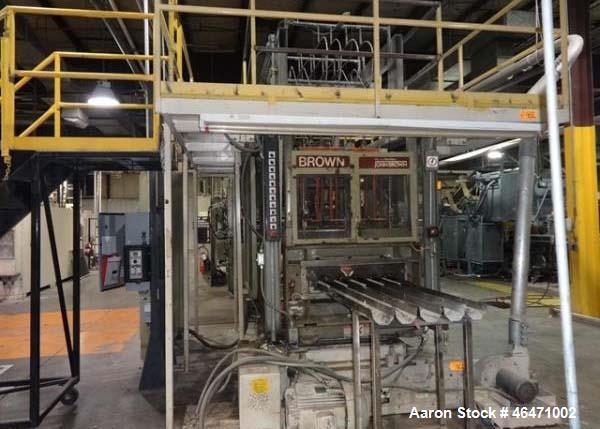 Used Brown Inline Thermoforming System. (1) Brown model C3030 thermoformer serial# 11698, (1) Brown model 130T trim press serial# 11699, last used inline with 36" wide sheet extrusion line.