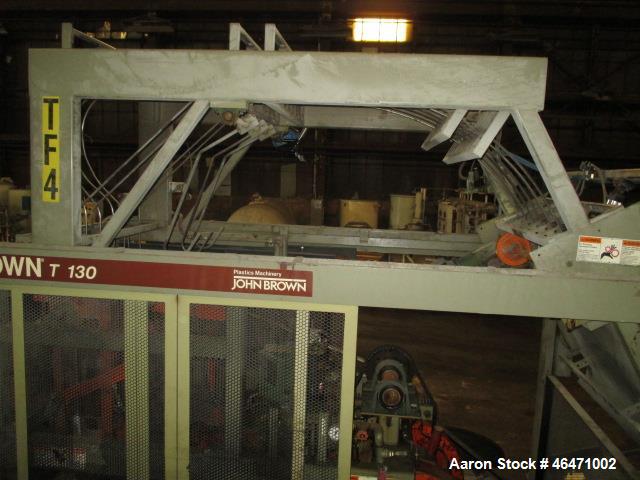 Used Brown Inline Thermoforming System. (1) Brown model C3030 thermoformer serial# 11698, (1) Brown model 130T trim press serial# 11699, last used inline with 36" wide sheet extrusion line.
