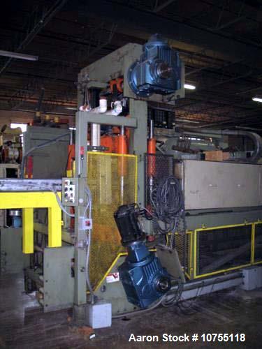 Used- Brown CS-4500 Thermoforming Line with Trim Press. 1997 vintage. 40" wide x 42" long maximum mold size, 42" maximum she...