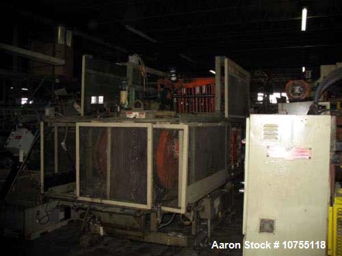 Used- Brown CS-4500 Thermoforming Line with Trim Press. 1997 vintage. 40" wide x 42" long maximum mold size, 42" maximum she...