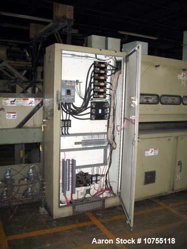 Used- Brown CS-4500 Thermoforming Line with Trim Press. 1997 vintage. 40" wide x 42" long maximum mold size, 42" maximum she...