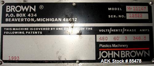 Used Brown Cut Sheet Single Station, Shuttle Motion Vacuum Thermoformer, Model M-11147