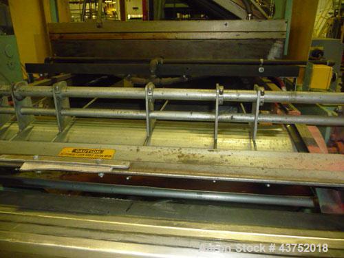 Used Irwin 50" Wide Web Fed Thermoformer, Model 50-160, Type HT-LH. Maximum 50" x 50" mold, 160" long clamshell oven with Calrod heaters. Has servo motor/control for top platen, servo motor/control f...