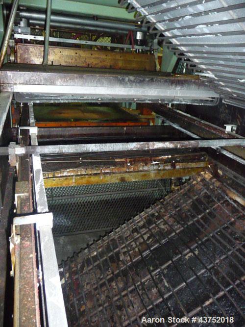 Used Irwin 50" Wide Web Fed Thermoformer, Model 50-160, Type HT-LH. Maximum 50" x 50" mold, 160" long clamshell oven with Calrod heaters. Has servo motor/control for top platen, servo motor/control f...