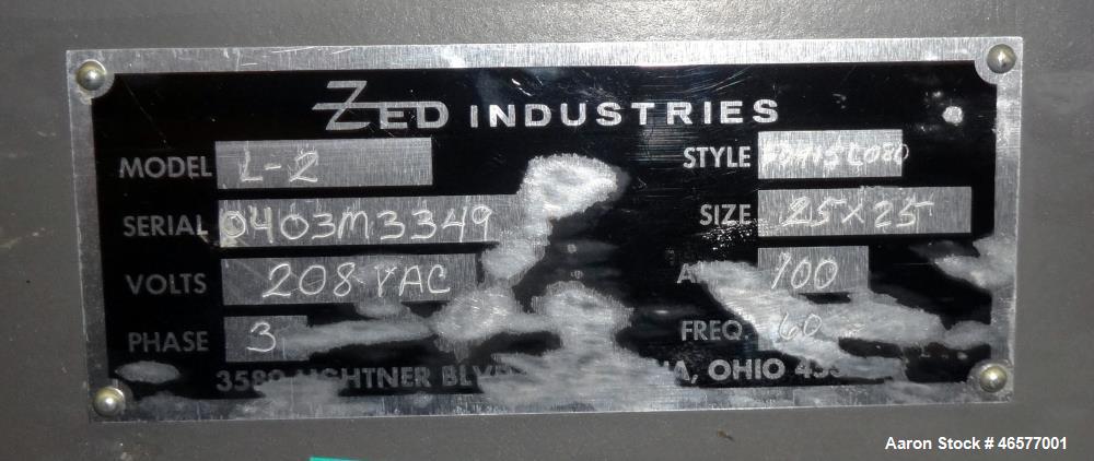 Used Zed Industries Thermoformer, Model L-2.