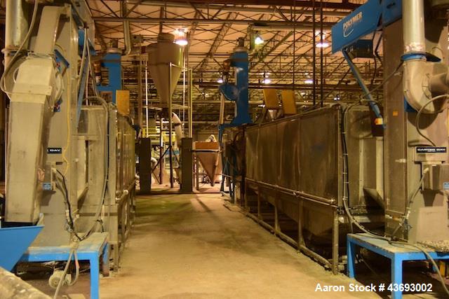 Used Complete PVC/PET Plastics Wash, Grinding and Sorting System.