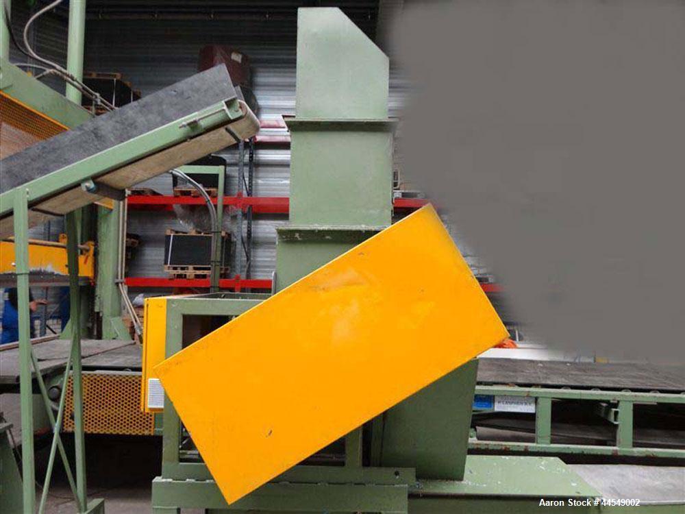 Used Berstorff Complete Sheet Extrusion Line.  Three rollers.  Width 45.2" (1150 mm), diameter 13.7" (350 mm). Comprised of: one Pallmanns Ps HG grinder, one conveyor system, one Herbold grinder on m...