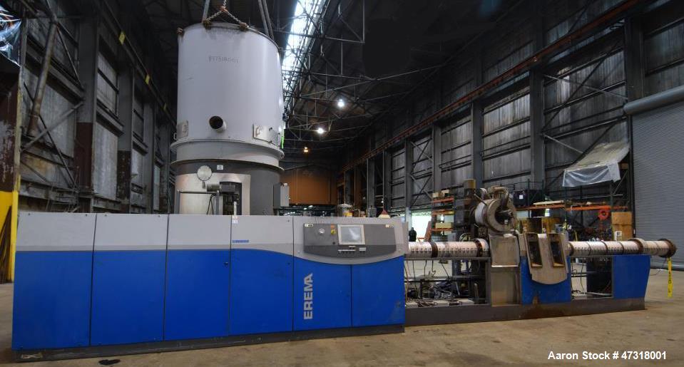 Used Erema Model 1718 TVE-DD-LF Double Vented Barrel with Vacuum System