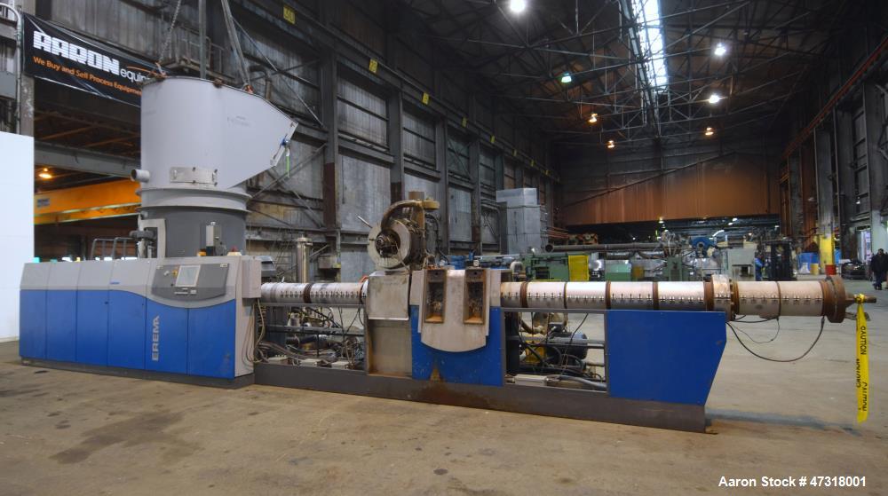 Used Erema Model 1718 TVE-DD-LF Double Vented Barrel with Vacuum System