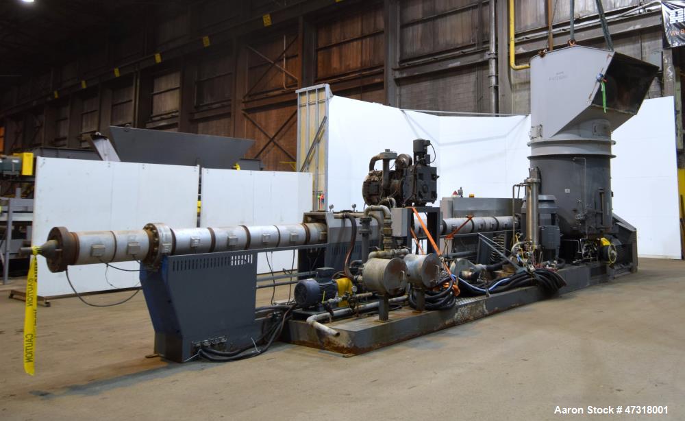 Used Erema Model 1718 TVE-DD-LF Double Vented Barrel with Vacuum System
