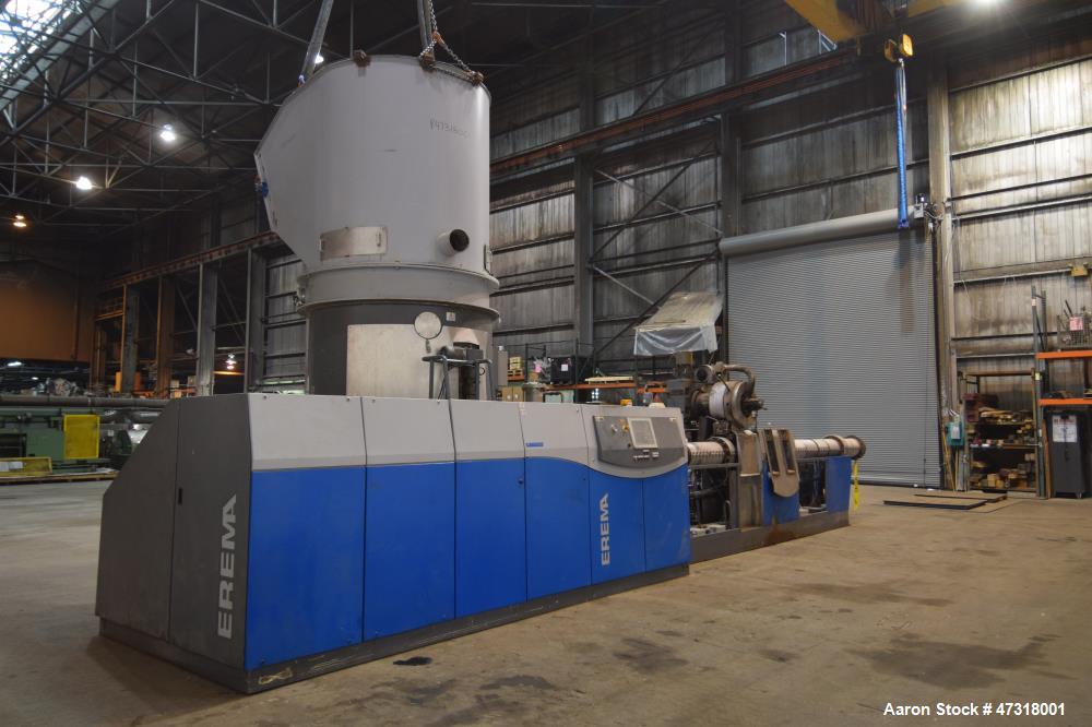 Used Erema Model 1718 TVE-DD-LF Double Vented Barrel with Vacuum System