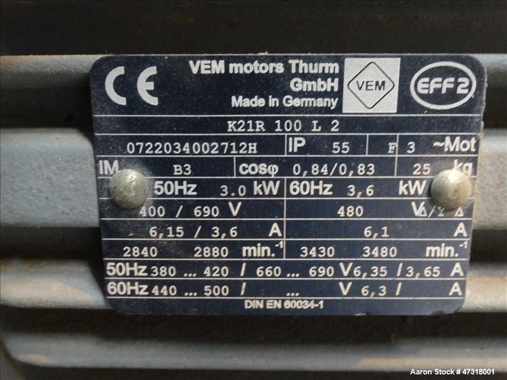 Used Erema Model 1718 TVE-DD-LF Double Vented Barrel with Vacuum System