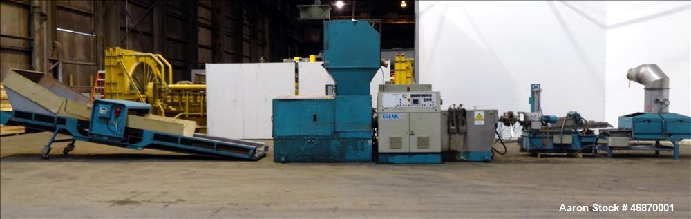 Used Erema Plastic Recycling Line Consisting of: (1) Erema model COAX 100E gran