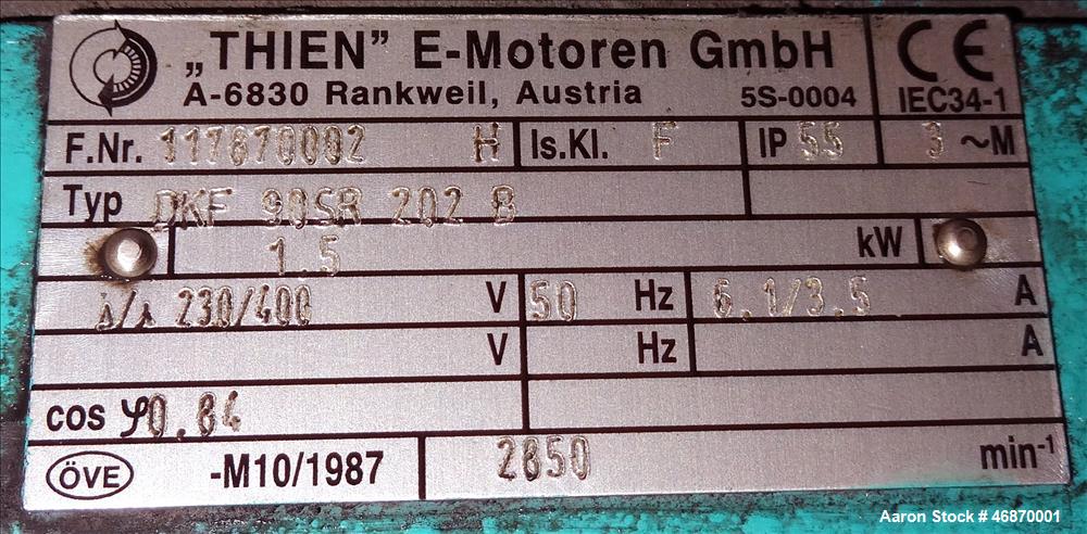 Used Erema Plastic Recycling Line Consisting of: (1) Erema model COAX 100E gran