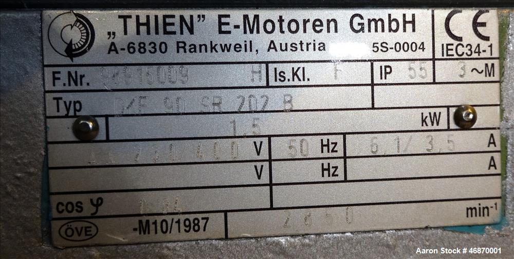 Used Erema Plastic Recycling Line Consisting of: (1) Erema model COAX 100E gran