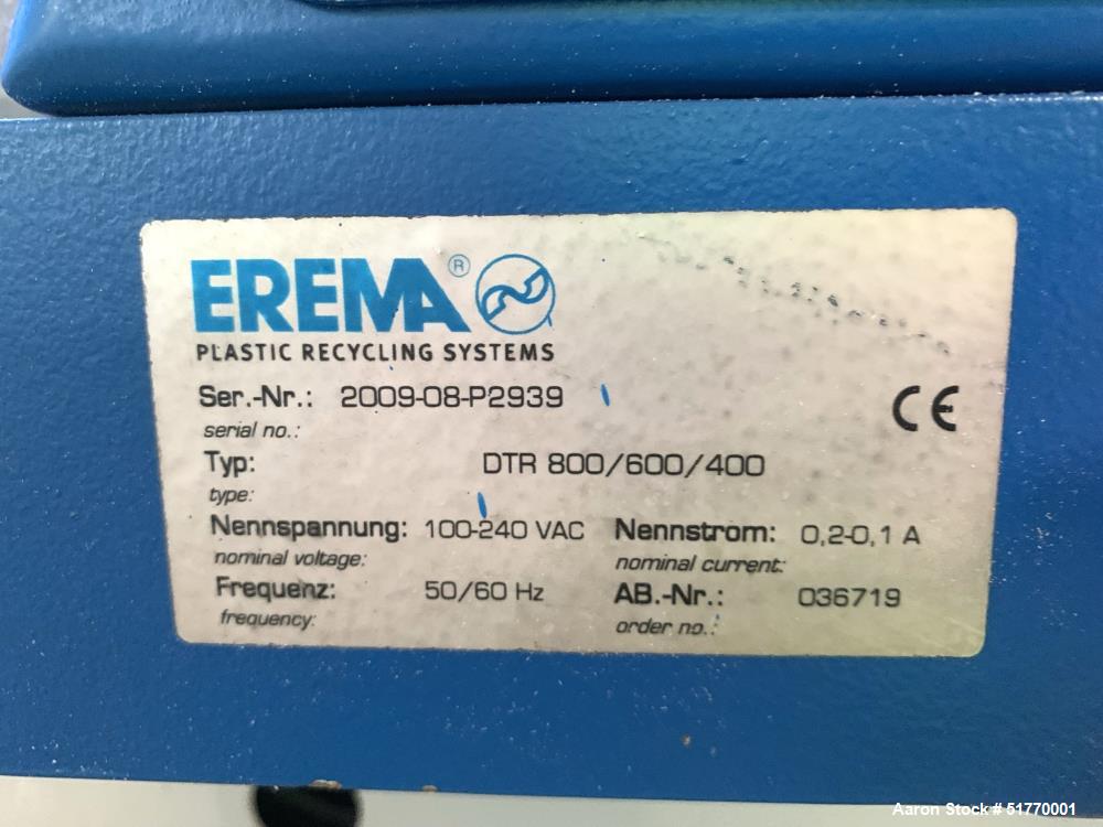 Used EREMA Continuous Agglomerator Plastic Recycling System