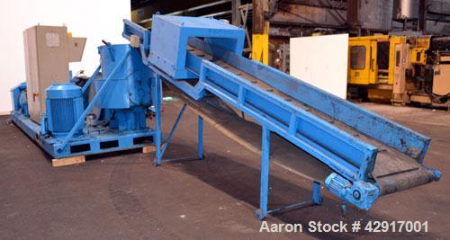 Used Erema Plastic Recycling Plant, Model RM120/35. Consists of (1) Erema model RM120/35 single screw extruder, 4.7’’ (120mm) diameter x 124’’ long screw, approximate 28 to 1 L/D ratio. (10) zone ele...