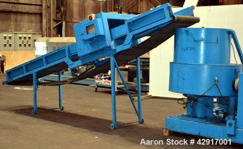 Used Erema Plastic Recycling Plant, Model RM120/35. Consists of (1) Erema model RM120/35 single screw extruder, 4.7’’ (120mm) diameter x 124’’ long screw, approximate 28 to 1 L/D ratio. (10) zone ele...