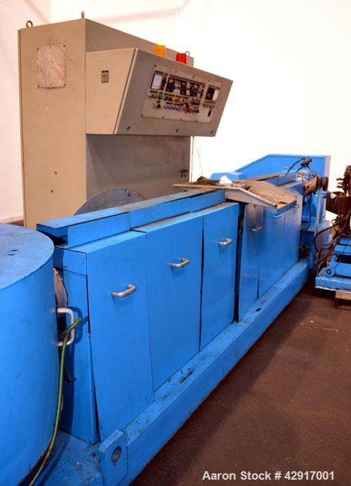 Used Erema Plastic Recycling Plant, Model RM120/35. Consists of (1) Erema model RM120/35 single screw extruder, 4.7’’ (120mm) diameter x 124’’ long screw, approximate 28 to 1 L/D ratio. (10) zone ele...