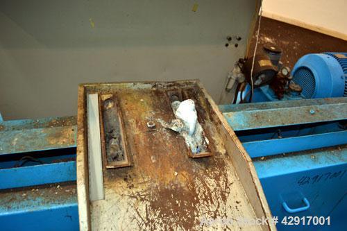 Used Erema Plastic Recycling Plant, Model RM120/35. Consists of (1) Erema model RM120/35 single screw extruder, 4.7’’ (120mm) diameter x 124’’ long screw, approximate 28 to 1 L/D ratio. (10) zone ele...