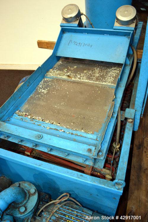 Used Erema Plastic Recycling Plant, Model RM120/35. Consists of (1) Erema model RM120/35 single screw extruder, 4.7’’ (120mm) diameter x 124’’ long screw, approximate 28 to 1 L/D ratio. (10) zone ele...